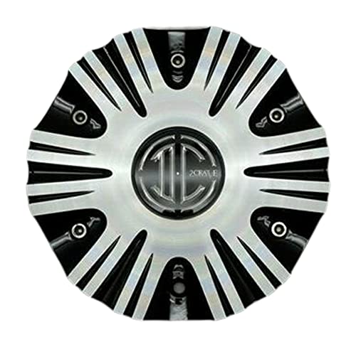 2 Crave Black and Machined Wheel Center Cap PD-CAPSX-P1028-AL