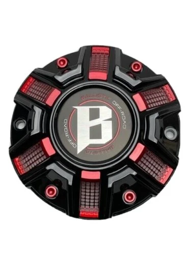 Ballistic Off-Road Gloss Black/Red Wheel Center Cap CAP OR-D