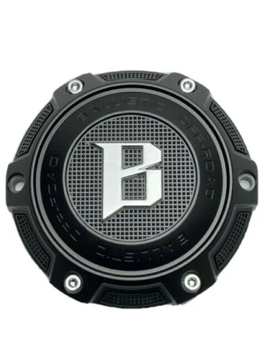 Ballistic Off-Road Matte Black with Chrome Logo Wheel Center Cap CAP OR_VD