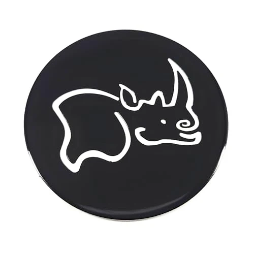 Black Rhino Wheels TE71CCBR3B Sticker Emblem Logo 71MM Black
