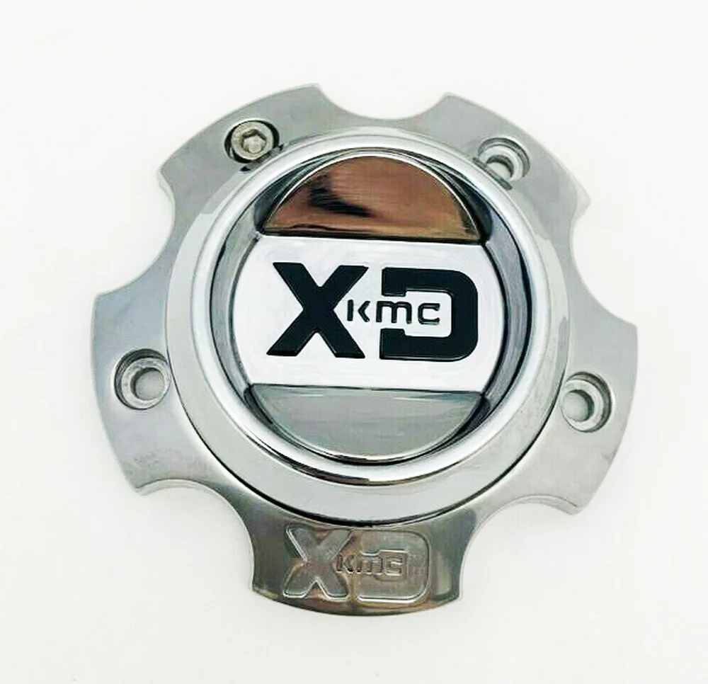 KMC T163H120-5-H30-P1 Gloss Black / Chrome Bolt-On Wheel Center Cap – 5x5