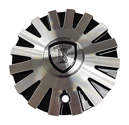 Borghini Wheels B22 CSB22-2A Black and Machined Center Cap