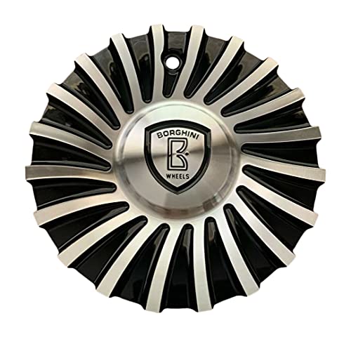 Borghini Wheels B24 CSB24-2A Black and Machined Center Cap