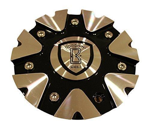 Borghini Wheels Black Machined Silver Center Cap CS419-D1A-AL