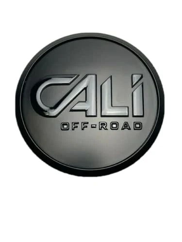 Cali Off-Road Matte Black and Gloss Black Logo Snap in Wheel Center Cap C109109MB02 C147402CAP