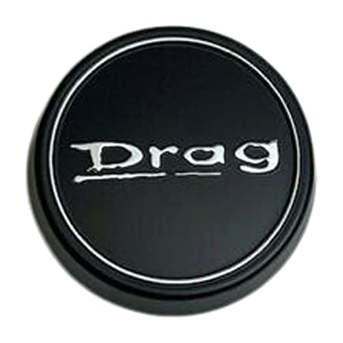 Drag Matte Black and Silver Logo Snap in Wheel Center Cap 772-CAP