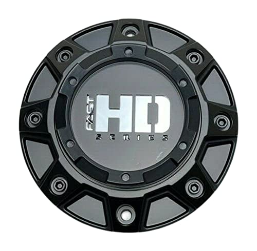 Fast HD Matte Black Wheel Center Cap 1323