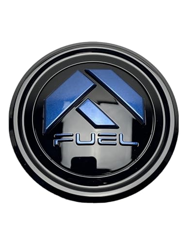 Fuel Gloss Black and Blue Logo Snap in Wheel Center Cap 1006-44GBDK