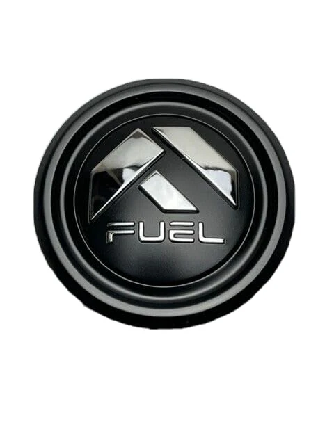 Fuel Matte Black and Chrome Logo Snap in Wheel Center Cap 1006-48MB 5x5