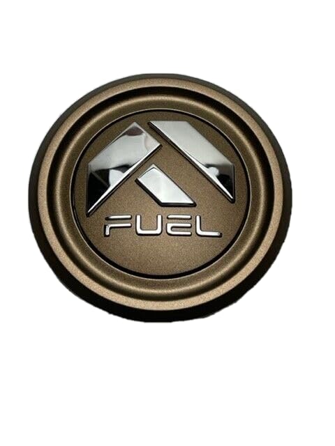 Fuel Matte Bronze and Chrome Logo Snap in Wheel Center Cap 1006-48ZDC