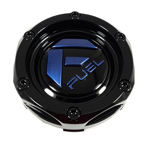Fuel Off-Road Gloss Black Wheel Center Cap with Blue Logo 1003-46GBDK
