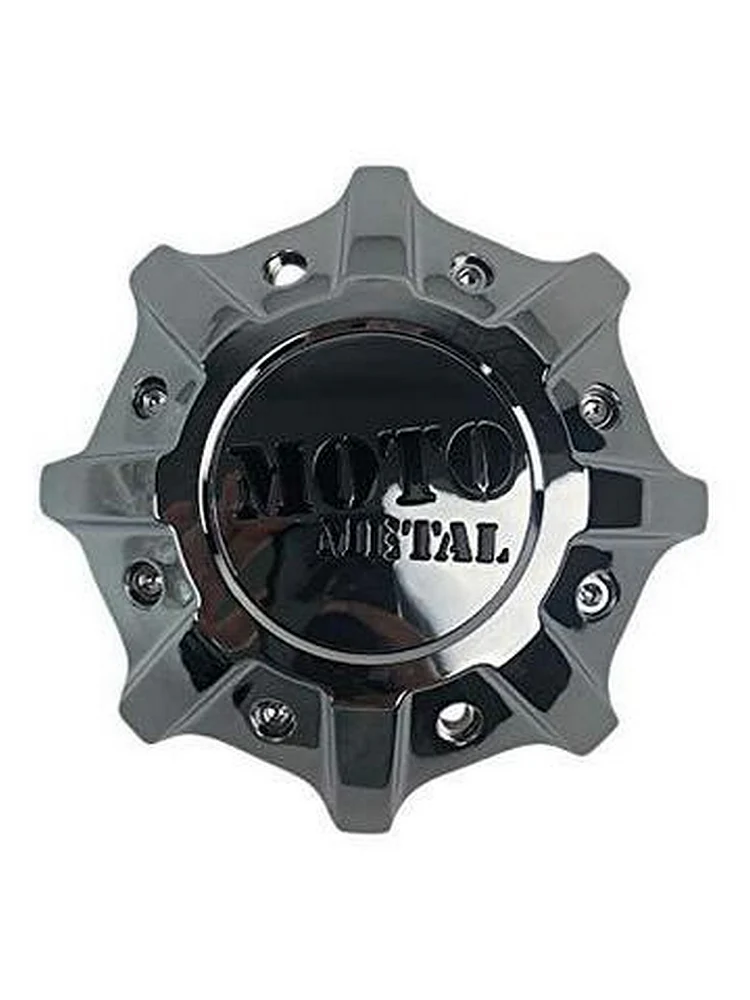 Moto Metal 1079L170MO4CH-H50 Gloss Black / Chrome Bolt-On Wheel Center Cap – 8x6.5/180