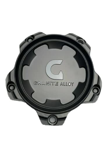 Granite Alloy Satin Black and Gloss Black Logo Wheel Center Cap A89 A89-8950