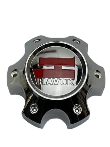 Havok Chrome Red Logo Wheel Center Cap CBH06-1P CBH06-1P-1