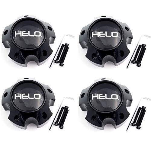 Helo 4 Pack Wheels 1079L121HE1GB 1079L121 Gloss Black Center Cap