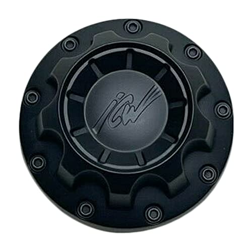 ICW Racing Matte Black Snap in Wheel Center Cap 595K66A CAP-204 595K66A-YB001