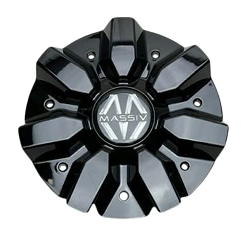 Massiv Gloss Black Wheel Center Cap CS518-2P