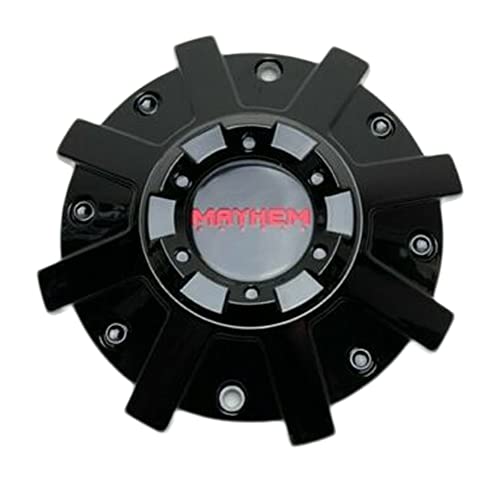 Mayhem Gloss Black and Red Logo Wheel Center Cap C108104BR 8310
