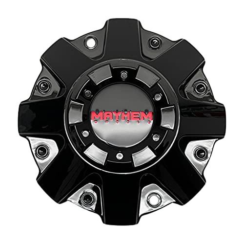 Mayhem Wheels C108015BR01 81222090F-16 Gloss Black with Red Logo Center Cap