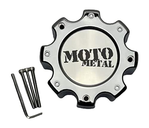 Moto Metal Chrome 8 Lug Wheel Center Cap with Screws MO909B8165C HE835B8165-AA
