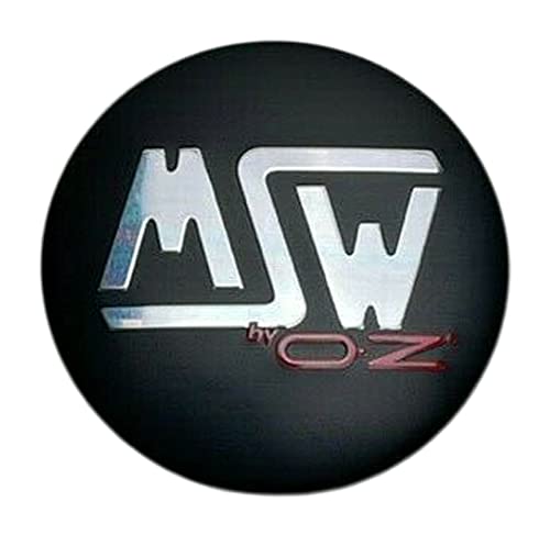 MSW by OZ Matte Black and Red Snap in Wheel Center Cap (XC565BW)