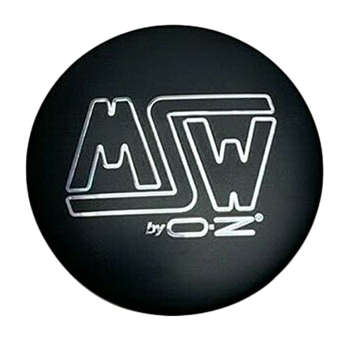 MSW by OZ Matte Black Outline Logo Snap in Wheel Center Cap XC60AR