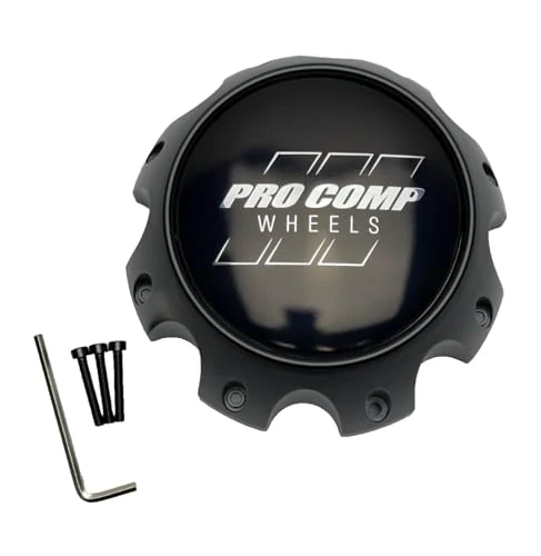 Pro Comp Satin Black Wheel Center Cap with Screws 518387002 CAP5366-8165 CAP5366-8165-U4B