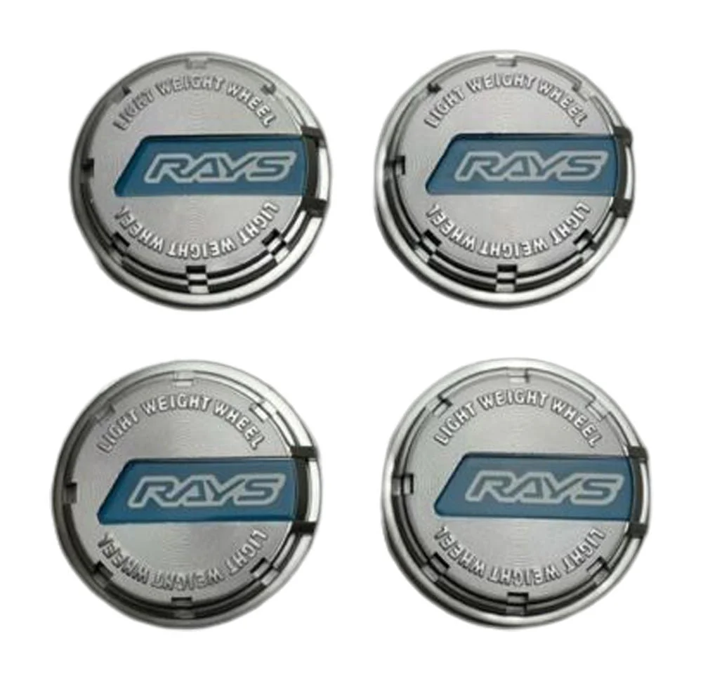 Rays Gram Lights Silver Snap In Wheel Center Cap 4 Pack QC910-1