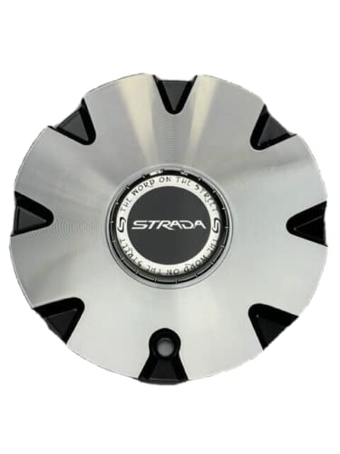 Strada Black and Machined Wheel Center Cap C-863-3 C-STRA-1