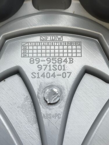 Toyota T-Force Silver 6 Lug Snap In Wheel Center Cap 89-9584B 971S01 S1404-07 - Image 3