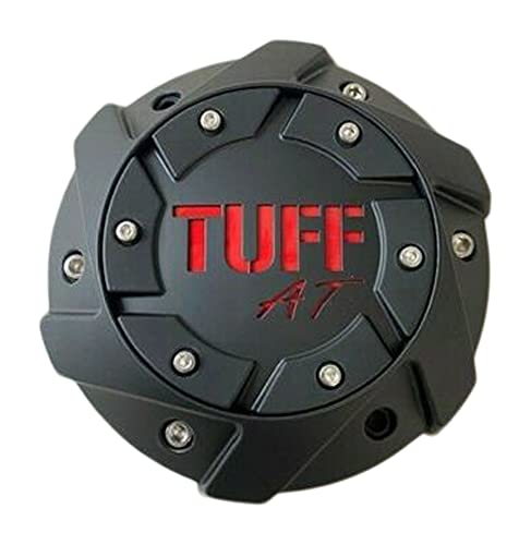 TUFF at Wheels C611901 Matte Black Wheel with Red Logo Center Cap CCTT11DDSBC