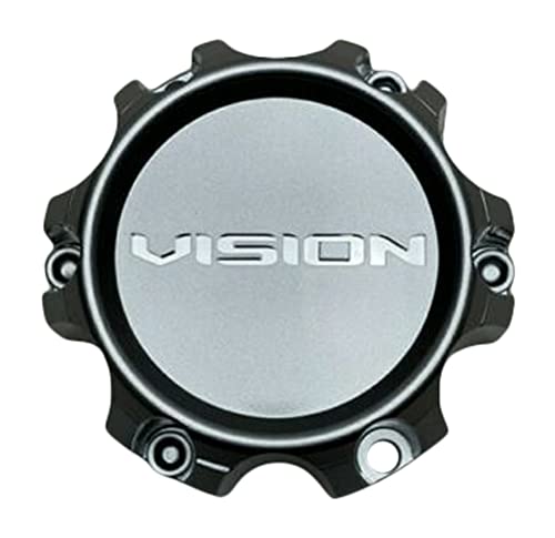 Vision Gun Metal Gray 6 Lug Wheel Center Cap C353GM-6V C353GM-6V-UP