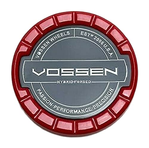 Vossen Hybrid Forged Red Snap in Wheel Center Cap VOS-3 fits HF Series Wheels