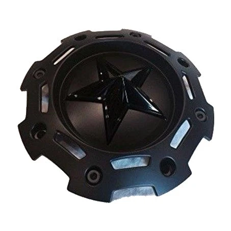 XD SERIES KMC 811 Rockstar 2 Matte Black w Black Star Center Cap SC-198 SC-190