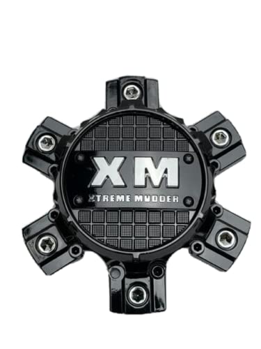 Xtreme Mudder Gloss Black Chrome Logo Wheel Center Cap 0211-139
